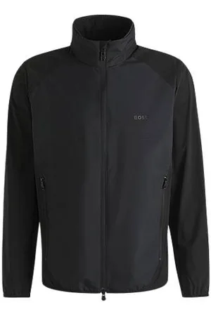 HUGO BOSS Wasserabweisende jacke aus besonders elastischer Popeline
