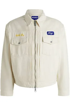 HUGO BOSS Jacke aus Baumwoll-Twill mit "Motor Club"-Stickerei