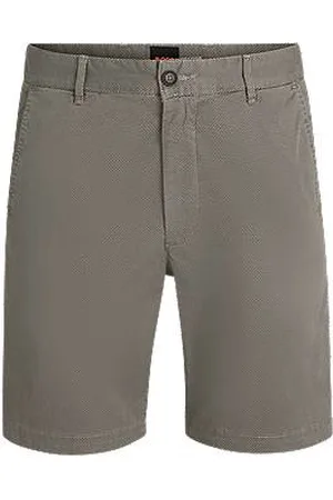 HUGO BOSS Slim-Fit Chino-Shorts aus elastischem Baumwoll-Twill