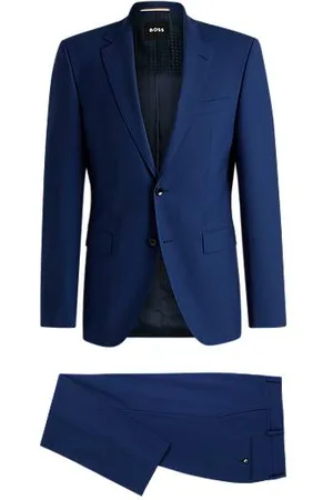 HUGO BOSS Regular-Fit Anzug aus elastischer Schurwolle