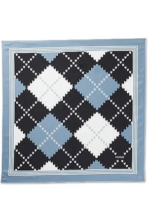 HUGO BOSS Seiden-Bandana mit modernem Print
