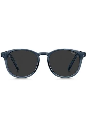 HUGO BOSS Sonnenbrille aus blauem Acetat mit Gummibesatz