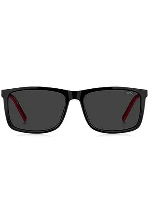 HUGO BOSS Schwarze Sonnenbrille mit zweifarbigen Bügeln