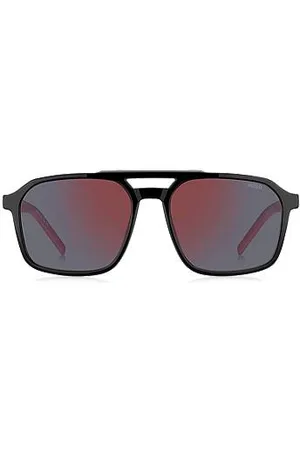 HUGO BOSS Sonnenbrille mit Doppelsteg und zweifarbigen Bügeln