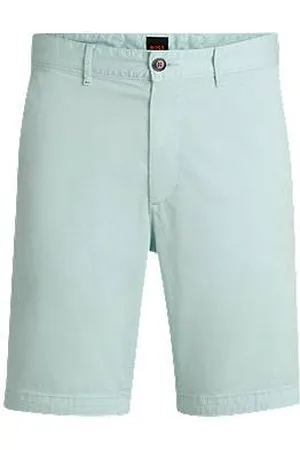 HUGO BOSS Slim-Fit Shorts aus elastischem Baumwoll-Twill