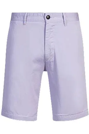 HUGO BOSS Slim-Fit Shorts aus elastischem Baumwoll-Twill