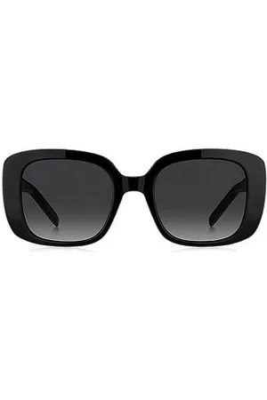 HUGO BOSS Sonnenbrille aus schwarzem Acetat mit Double-B-Monogramm