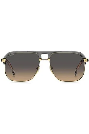 HUGO BOSS Sonnenbrille aus Metall und Acetat in zwei Farben