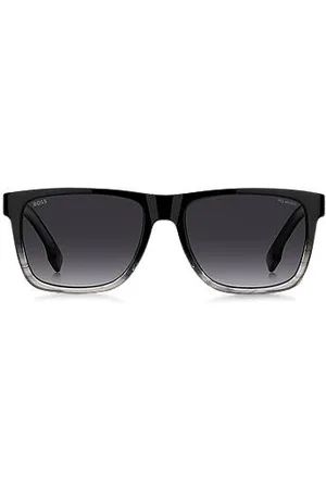 HUGO BOSS Sonnenbrille aus schwarzem Acetat mit Dégradé-Effekt und Logo-Gravur