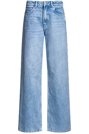 HUGO BOSS Straight-Fit Jeans aus festem hellblauem Denim