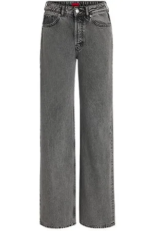 HUGO BOSS Straight-Fit Jeans aus festem grauem Denim