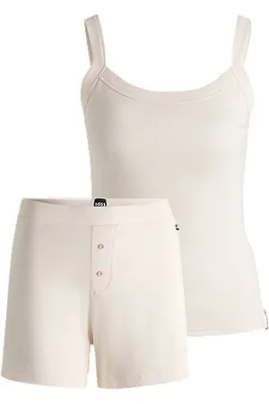 HUGO BOSS Pyjama-Set aus Stretch-Gewebe mit Signature-Streifen-Details