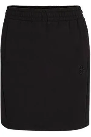 HUGO BOSS Kurzer Rock aus French Terry mit verdecktem Tunnelzug