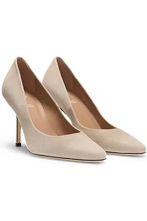 HUGO BOSS Pumps aus Veloursleder mit komfortabler GAIT-TECH®-Innensohle