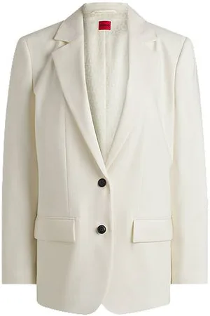 HUGO BOSS Oversized Blazer aus Leinen-Mix