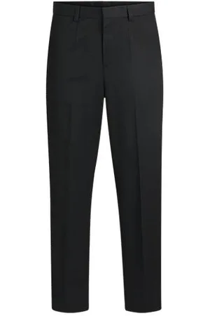 HUGO BOSS FORWARD Slim-Fit Hose mit Woll-Anteil und Twill-Struktur