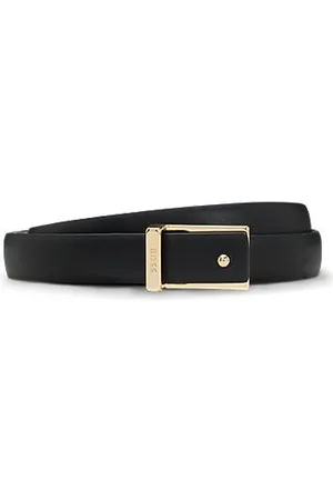 HUGO BOSS Ledergürtel mit goldfarbener Schließe