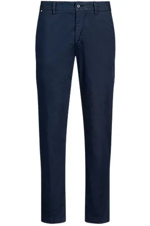 HUGO BOSS Slim-Fit Hose aus Baumwoll-Mix mit Satin