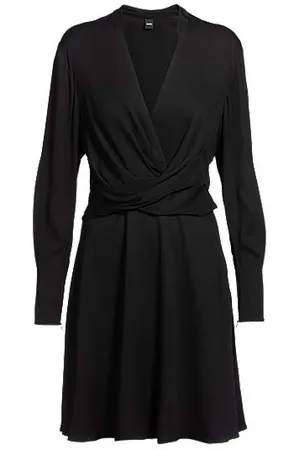 HUGO BOSS Wickelkleid mit Stehkragen