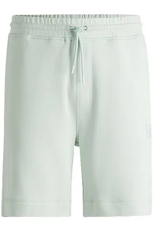 HUGO BOSS Relaxed-Fit Shorts aus Baumwoll-Terry mit Logoabzeichen