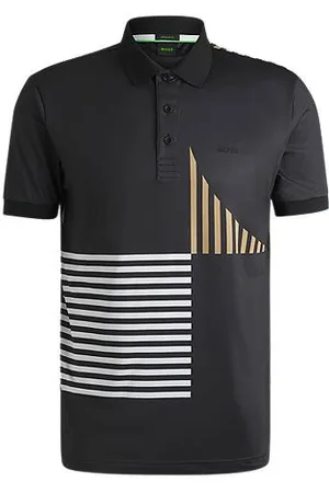 HUGO BOSS Paddy Active Poloshirt aus Stretch-Jersey mit digitalem Print