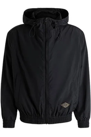 HUGO BOSS Windbreaker mit Kapuze und Mesh-Innenfutter