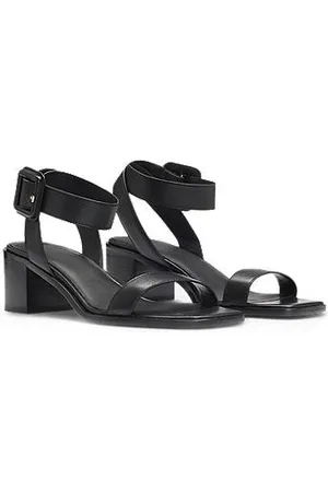 HUGO BOSS Ledersandalen mit Blockabsatz