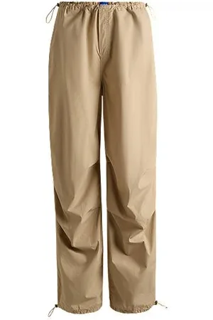 HUGO BOSS Baggy-Fit Fallschirmhose aus Baumwolle