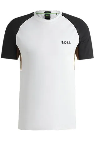 HUGO BOSS Sportives T-Shirt aus feuchtigkeitsableitendem Gewebe im Colour-Block-Design