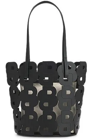 HUGO BOSS Tote Bag aus Leder mit Double-B-Monogramm und Innen-Pouch