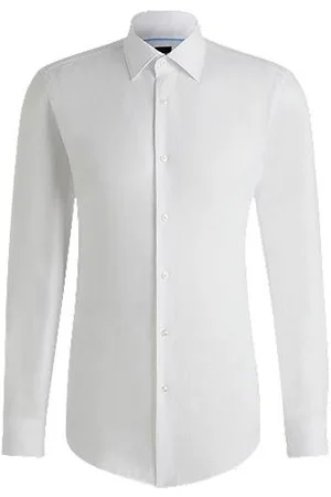 HUGO BOSS Slim-Fit Hemd aus in Italien gefertigtem Leinen