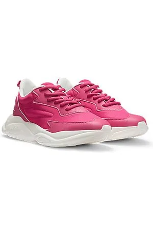 HUGO BOSS Schnür-Sneakers aus verschiedenen Materialien mit Logo-Details