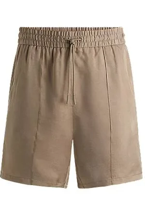 HUGO BOSS Relaxed-Fit Shorts aus schimmerndem Twill