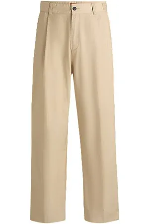 HUGO BOSS Relaxed-Fit Hose aus Baumwoll-Mix
