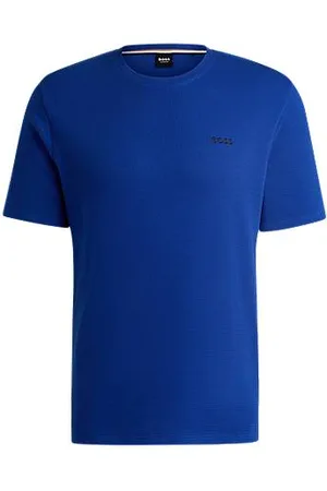 HUGO BOSS Pyjama-Shirt mit Waffelstruktur und Logo-Stickerei