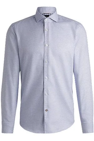 HUGO BOSS Casual-Fit Hemd aus gemusterter Baumwolle