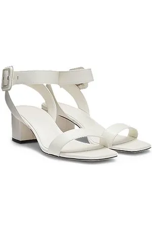 HUGO BOSS Ledersandalen mit Schnalle am Fesselriemen
