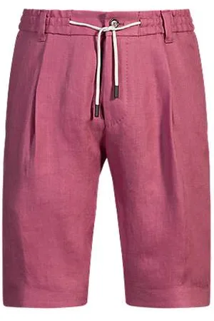 HUGO BOSS Tapered-Fit Shorts aus knitterfreiem Leinen