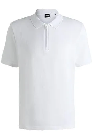 HUGO BOSS Poloshirt aus Baumwoll-Mix mit Seersucker-Struktur