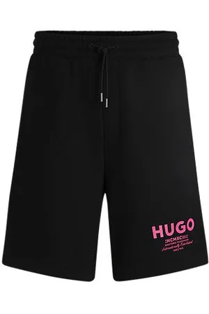 HUGO BOSS Loose-Fit Shorts aus Baumwoll-Terry mit Logo-Print