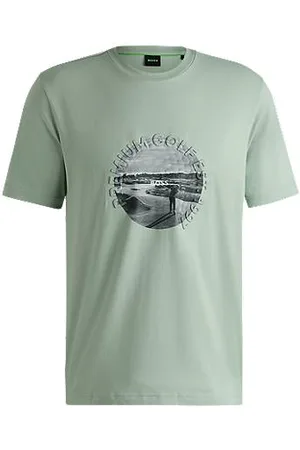 HUGO BOSS T-Shirt aus Stretch-Baumwolle mit Golf-Artwork