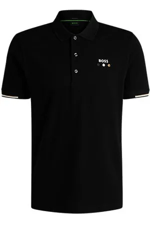 HUGO BOSS Active Paddy Poloshirt aus merzerisierter Baumwolle mit Gitter-Details