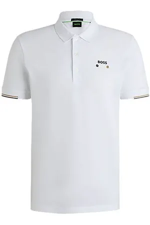 HUGO BOSS Active Paddy Poloshirt aus merzerisierter Baumwolle mit Gitter-Details
