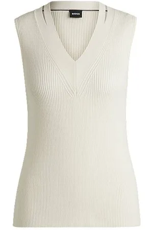 HUGO BOSS Ärmelloses Stricktop mit Cut-out-Details
