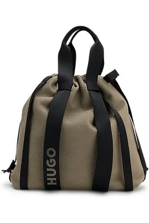 HUGO BOSS Tote Bag in Strick-Struktur mit Tunnelzug