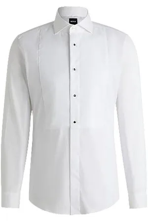 HUGO BOSS Slim-Fit Hemd aus bügelleichter Baumwoll-Popeline