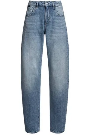 HUGO BOSS Jeans aus festem blauem Denim mit Barrel-Passform