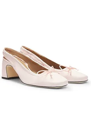 HUGO BOSS Slingbacks mit gerüschtem Elastikriemen