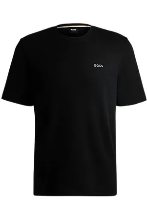 HUGO BOSS Pyjama-Shirt mit Waffelstruktur und Logo-Stickerei