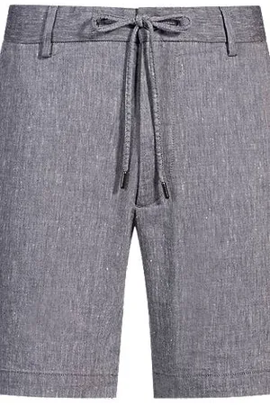HUGO BOSS Regular-Fit Shorts aus Leinen-Mix mit Kordelzug